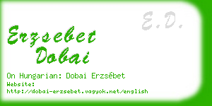 erzsebet dobai business card